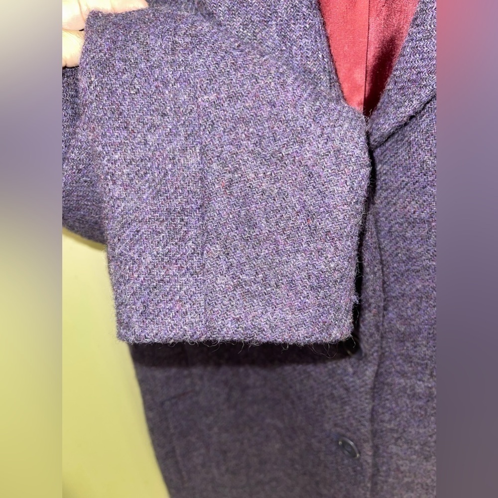 TOCCA 100% Wool Vintage Peacoat Plum Color Size 8 - Picture 6 of 12